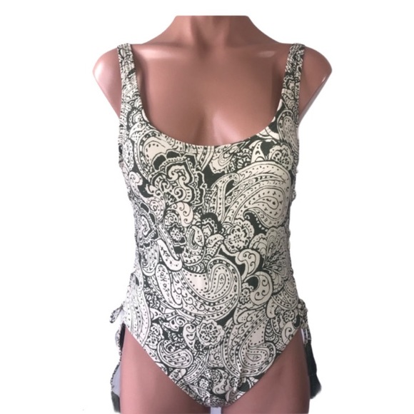 NWT Vince Camuto Wildflower-Print LaceUp One Piece - Picture 1 of 9